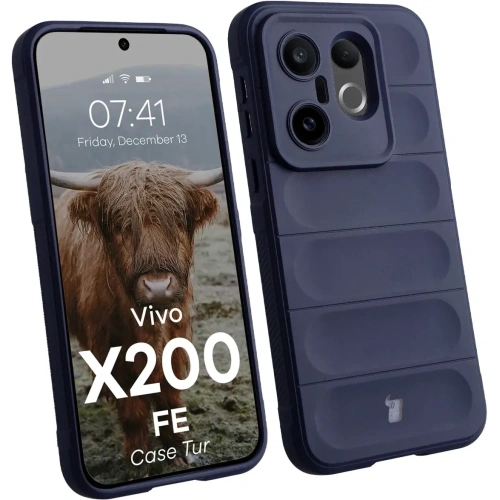 Pancerne etui Bizon Case Tur do Vivo X200 FE granatowe