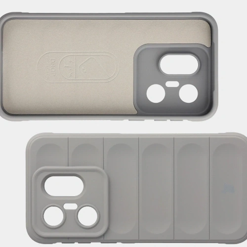 Pancerne etui Bizon Case Tur do Vivo X200 FE jasnoszare