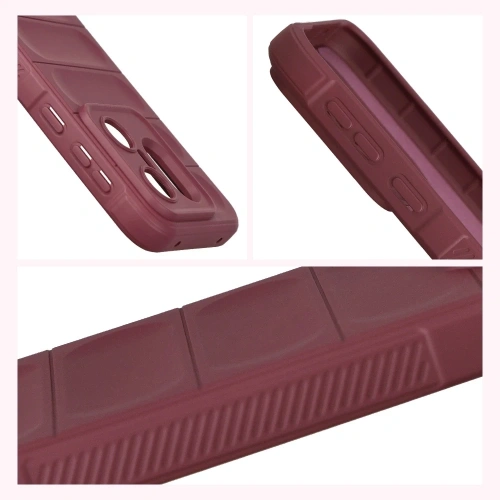 Pancerne etui Bizon Case Tur do Vivo X200 FE burgundowe