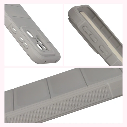 Pancerne etui Bizon Case Tur do Vivo X200 FE jasnoszare