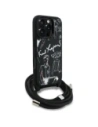 Etui Karl Lagerfeld Crossbody Grained Pattern & Logo do Apple iPhone 16 Pro czarny