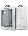 Etui Karl Lagerfeld Crossbody Grained Pattern & Logo do Apple iPhone 16 Pro szary