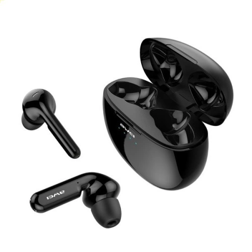 AWEI słuchawki Bluetooth 5.0 T15 TWS + stacja dokująca czarny/black