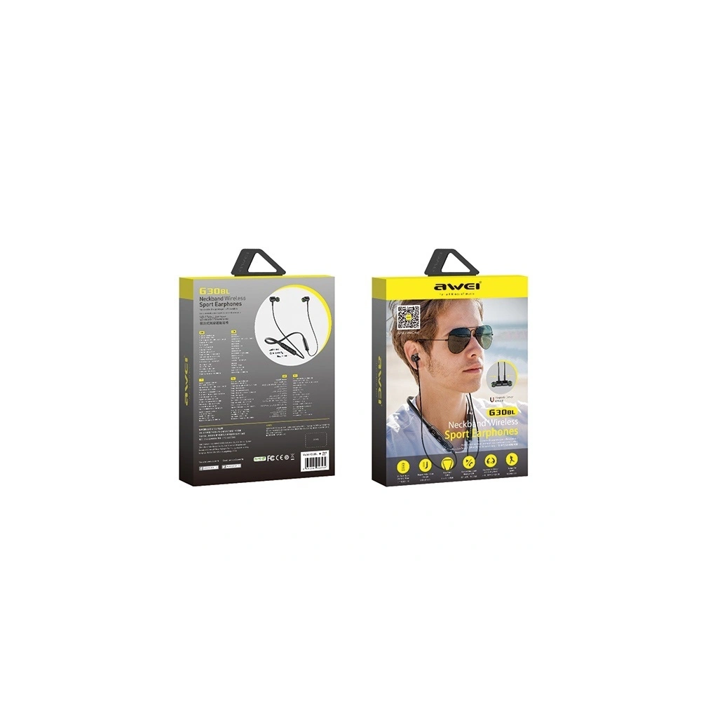 Hurtownia GSM - AWEI słuchawki sportowe Bluetooth G30BL czarny/black Neckband - AWEI037BLK - {ean13} - Hurt