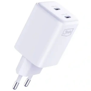 Ładowarka sieciowa 3MK Hyper Charger PD 45W GaN QC4+ PPS 2C Super-Fast Charge 2.0 biały