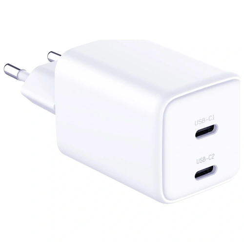 Ładowarka sieciowa 3MK Hyper Charger PD 45W GaN QC4+ PPS 2C Super-Fast Charge 2.0 biały