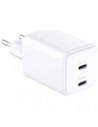 Ładowarka sieciowa 3MK Hyper Charger PD 45W GaN QC4+ PPS 2C Super-Fast Charge 2.0 biały