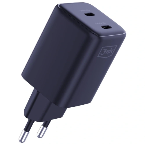 Ładowarka sieciowa 3MK Hyper Charger PD 45W GaN QC4+ PPS 2C Super-Fast Charge 2.0 czarny