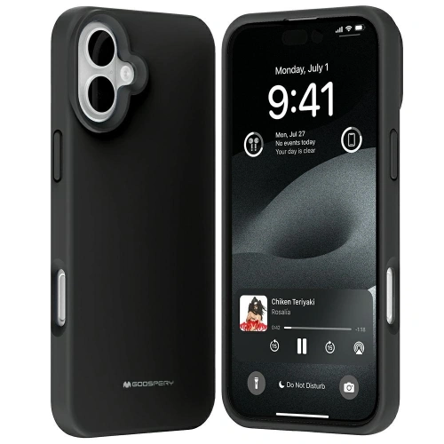 Etui Mercury Pure MagSafe Silicone do Apple iPhone 16 Plus czarny