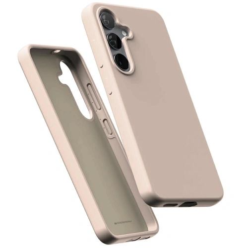 Etui Mercury Pure MagSafe Silicone do Samsung Galaxy S25+ Plus piaskowy