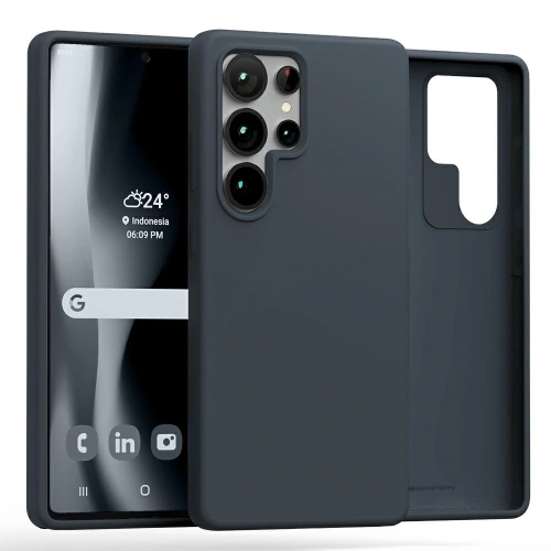 Etui Mercury Pure MagSafe Silicone do Samsung Galaxy S25 Ultra granatowy