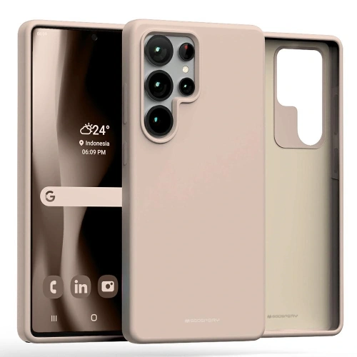 Etui Mercury Pure MagSafe Silicone do Samsung Galaxy S25 Ultra piaskowy