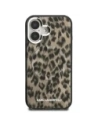 Etui Karl Lagerfeld IML Leopard Pattern MagSafe do Apple iPhone 16 brązowy