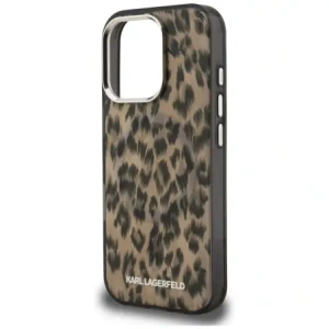 Etui Karl Lagerfeld IML Leopard Pattern MagSafe do Apple iPhone 16 Pro brązowy