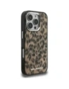 Etui Karl Lagerfeld IML Leopard Pattern MagSafe do Apple iPhone 16 Pro Max brązowy