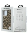 Etui Karl Lagerfeld IML Leopard Pattern MagSafe do Apple iPhone 16 Pro Max brązowy