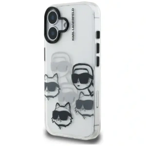Etui Karl Lagerfeld IML Multi K&C Head Pattern do Apple iPhone 16 przezroczysty