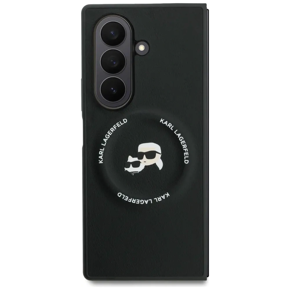 Etui Karl Lagerfeld Karl&Choupette Logo MagSafe do Samsung Galaxy Z Fold7 czarny