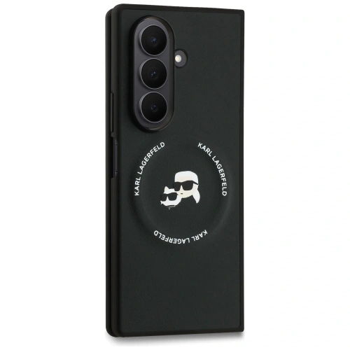 Etui Karl Lagerfeld Karl&Choupette Logo MagSafe do Samsung Galaxy Z Fold7 czarny