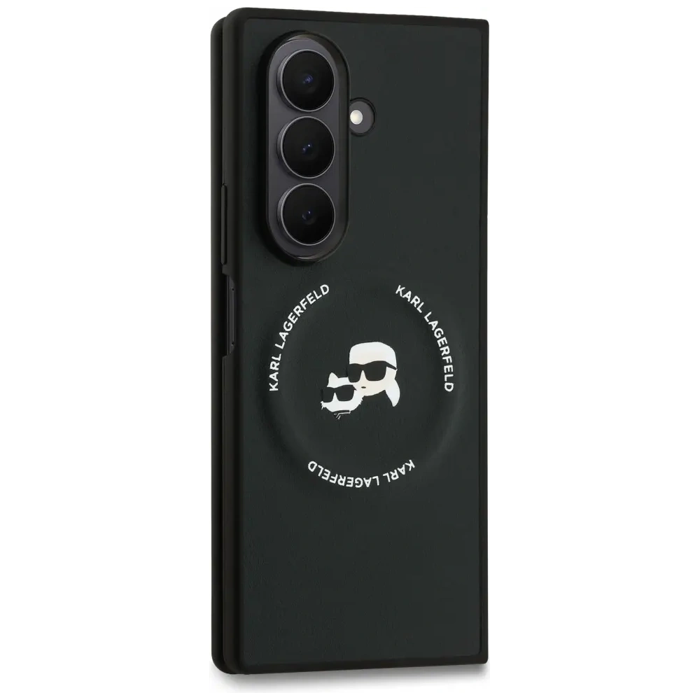 Etui Karl Lagerfeld Karl&Choupette Logo MagSafe do Samsung Galaxy Z Fold7 czarny