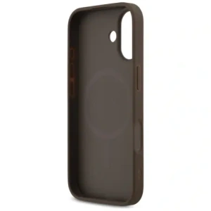 Etui Guess 4G Printed Stripes MagSafe do Apple iPhone 17 brązowy