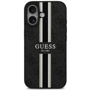 Etui Guess 4G Printed Stripes MagSafe do Apple iPhone 17 czarny