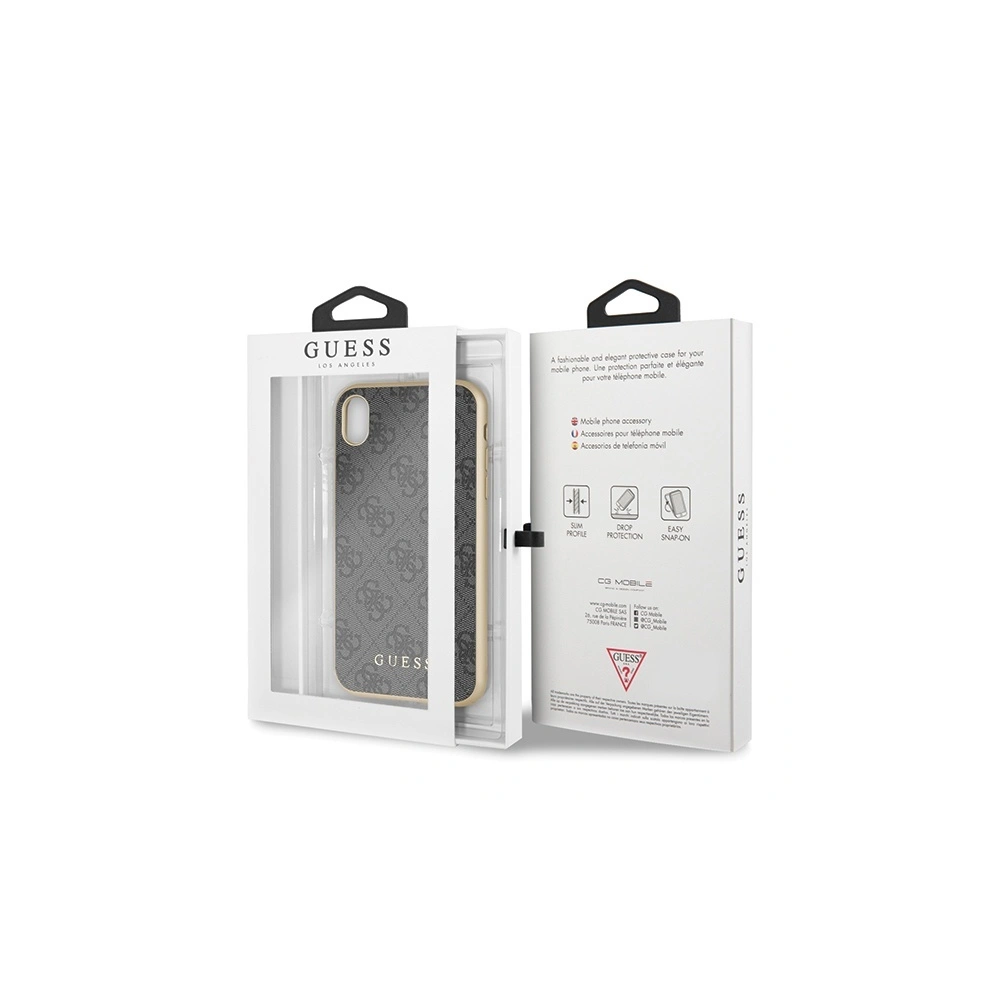 Wholesale Guess GUHCI61G4GG Apple iPhone XR grey hard case 4G Collection - GUE535GRY - {ean13} - Hurt