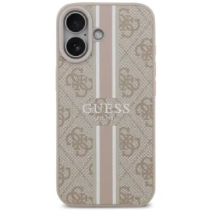 Etui Guess 4G Printed Stripes MagSafe do Apple iPhone 17 różowy