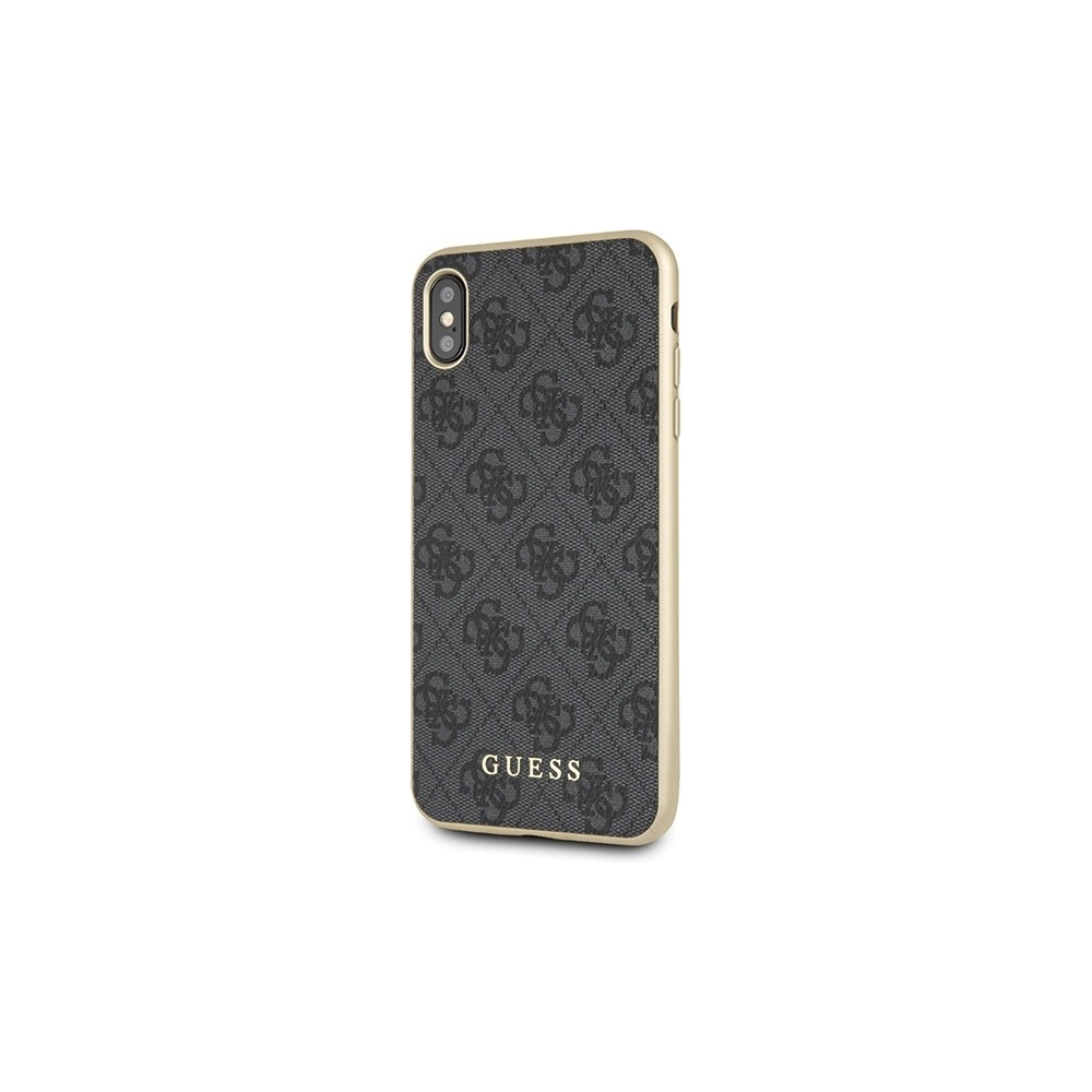 Hurtownia GSM - Etui Guess GUHCI65G4GG iPhone XS Max šedé/grey tvrdý kryt 4G Collection - GUE536GRY - {ean13} - Hurt
