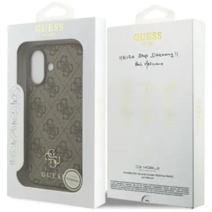Etui Guess 4G Small Classic Logo MagSafe do Apple iPhone 17 brązowy