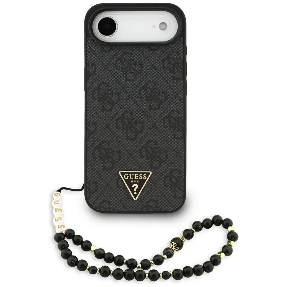 Etui Guess 4G Strap Triangle Logo MagSafe do Apple iPhone 17 Air czarny