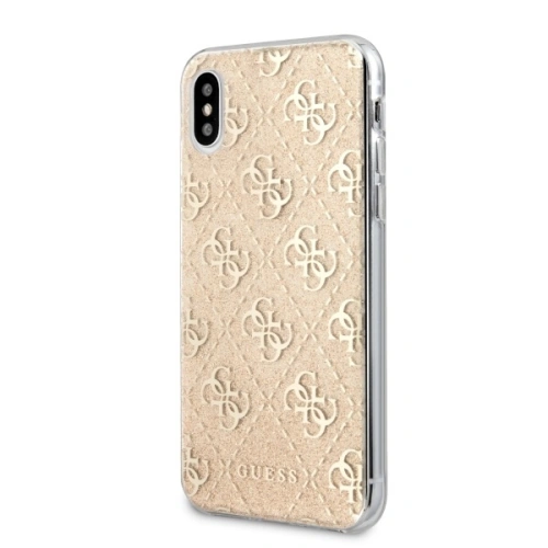 Etui Guess GUHCI65PCU4GLGO iPhone XS Max złoty/gold hard case 4G Glitter
