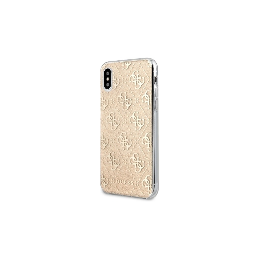 Hurtownia GSM - Etui Guess GUHCI65PCU4GLGO iPhone XS Max zlatý/gold tvrdý kryt 4G Glitter - GUE537GLD - {ean13} - Hurt