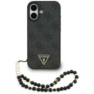 Etui Guess 4G Strap Triangle Logo MagSafe do Apple iPhone 17 czarny