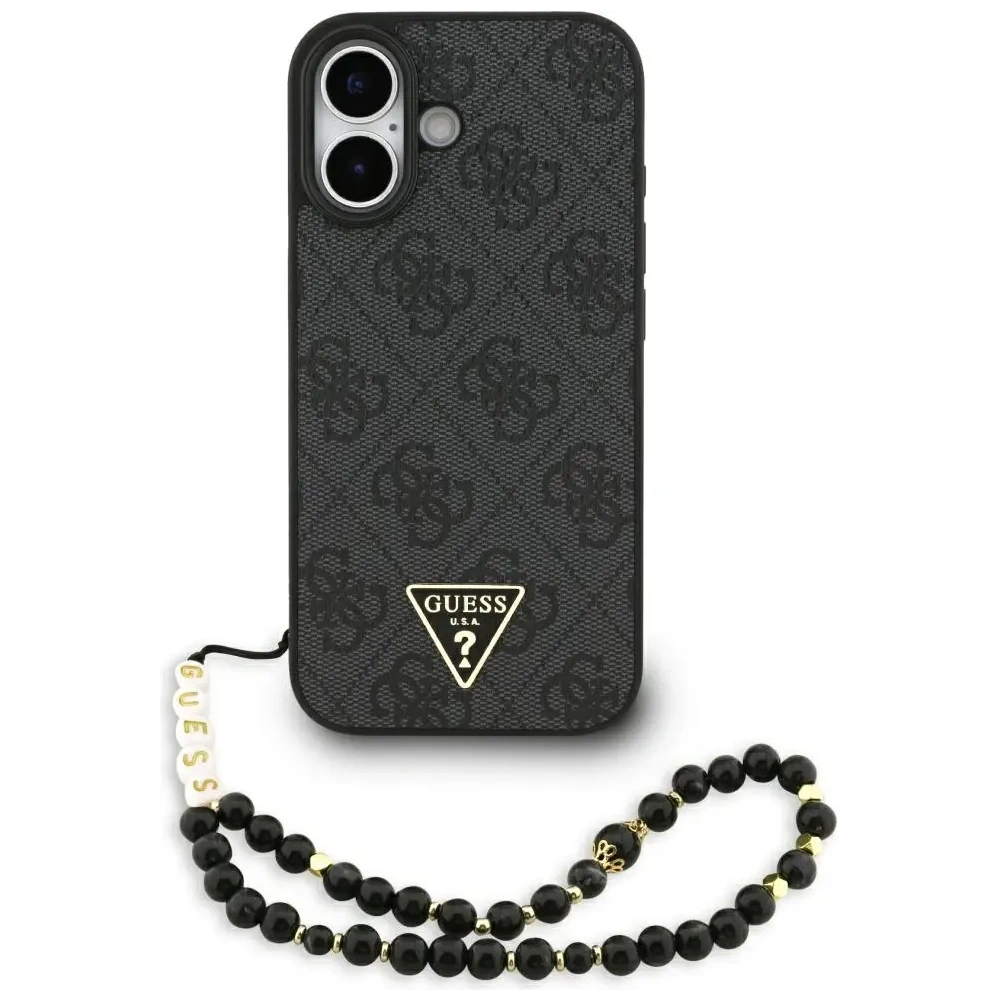 Etui Guess 4G Strap Triangle Logo MagSafe do Apple iPhone 17 czarny