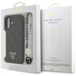 Etui Guess 4G Strap Triangle Logo MagSafe do Apple iPhone 17 czarny