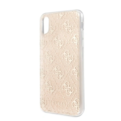 Etui Guess GUHCI65PCU4GLGO iPhone XS Max złoty/gold hard case 4G Glitter