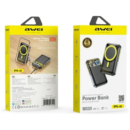Powerbank AWEI PA-10 10000mAh 20W MagSafe czarny