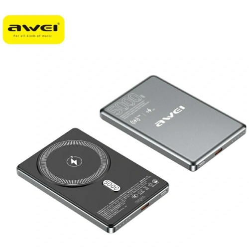 Powerbank AWEI PA-30 5000mAh 20W MagSafe szary