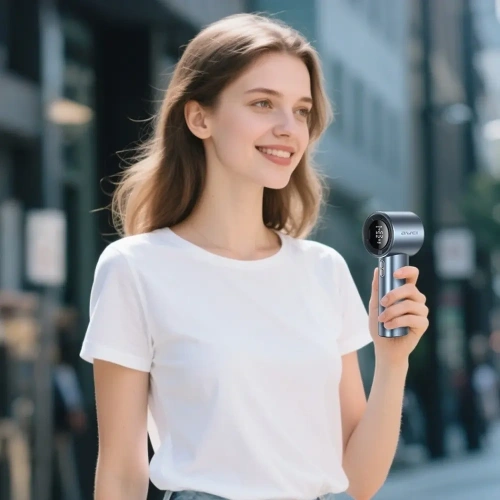 Wiatrak ręczny AWEI F38 MINI niebieski