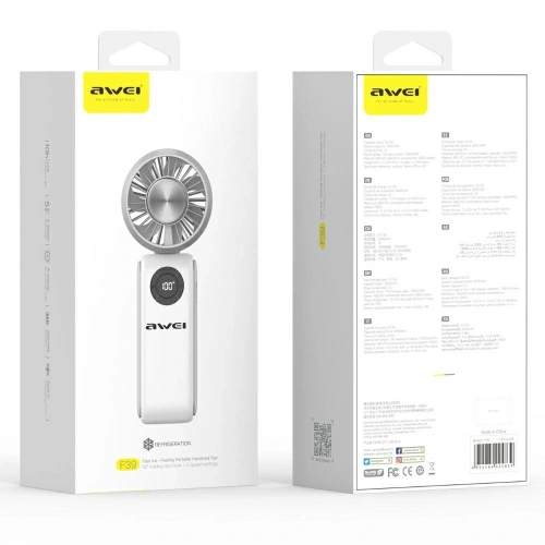 Wiatrak ręczny AWEI F39 Fast Ice biały