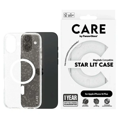 Etui CARE by PanzerGlass Flagship Star Lit Case MagSafe do Apple iPhone 16 Plus biały