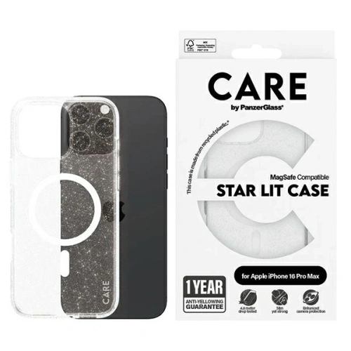 Etui CARE by PanzerGlass Flagship Star Lit Case MagSafe do Apple iPhone 16 Pro Max biały
