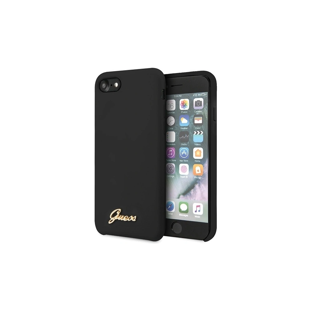 Hurtownia GSM - Etui Guess GUHCI8LSLMGBK Apple iPhone SE 2022/SE 2020/8/7 černý/hard case silikon Vintage Gold Logo - GUE539BLK - {ean13} - Hurt