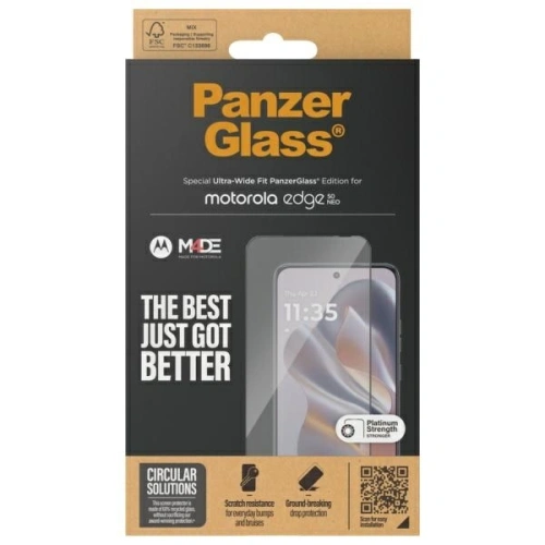 Szkło hartowane PanzerGlass Screen Protection Ultra-Wide Fit do Motorola Edge 50 Neo