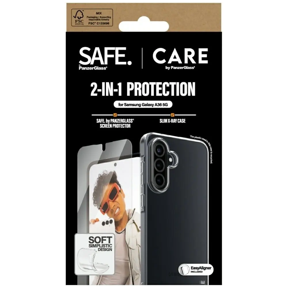 Zestaw ochronny 2w1 etui + szkło na ekran CARE by PanzerGlass Fashion 2w1 do Samsung Galaxy A36 5G