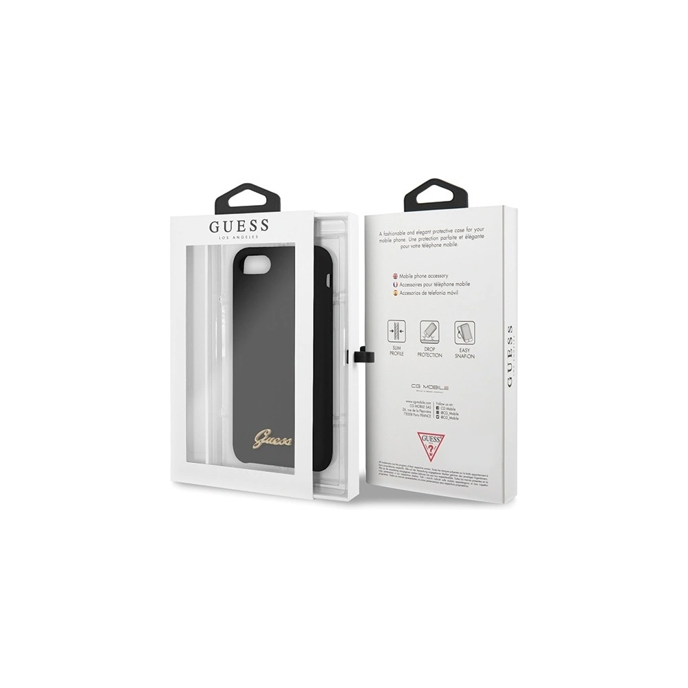 Hurtownia GSM - Etui Guess GUHCI8LSLMGBK Apple iPhone SE 2022/SE 2020/8/7 černý/hard case silikon Vintage Gold Logo - GUE539BLK - {ean13} - Hurt
