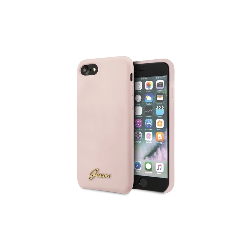 Hurtownia GSM - Etui Guess GUHCI8LSLMGLP Apple iPhone SE 2022/SE 2020/8/7 in hellrosa/hard case Silikon Vintage Gold Logo - GUE541PNK - {ean13} - Hurt
