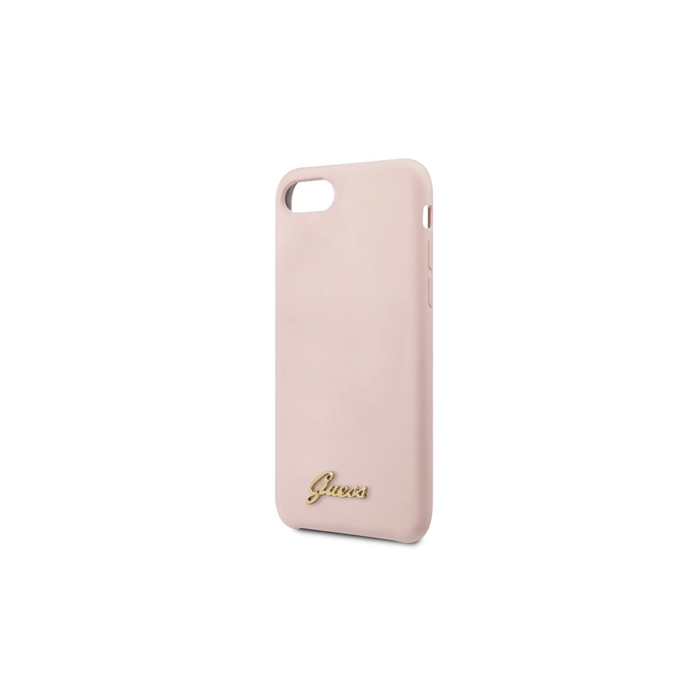 Hurtownia GSM - Etui Guess GUHCI8LSLMGLP Apple iPhone SE 2022/SE 2020/8/7 jasně růžový/light pink hard case Silicone Vintage Gold Logo - GUE541PNK - {ean13} - Hurt