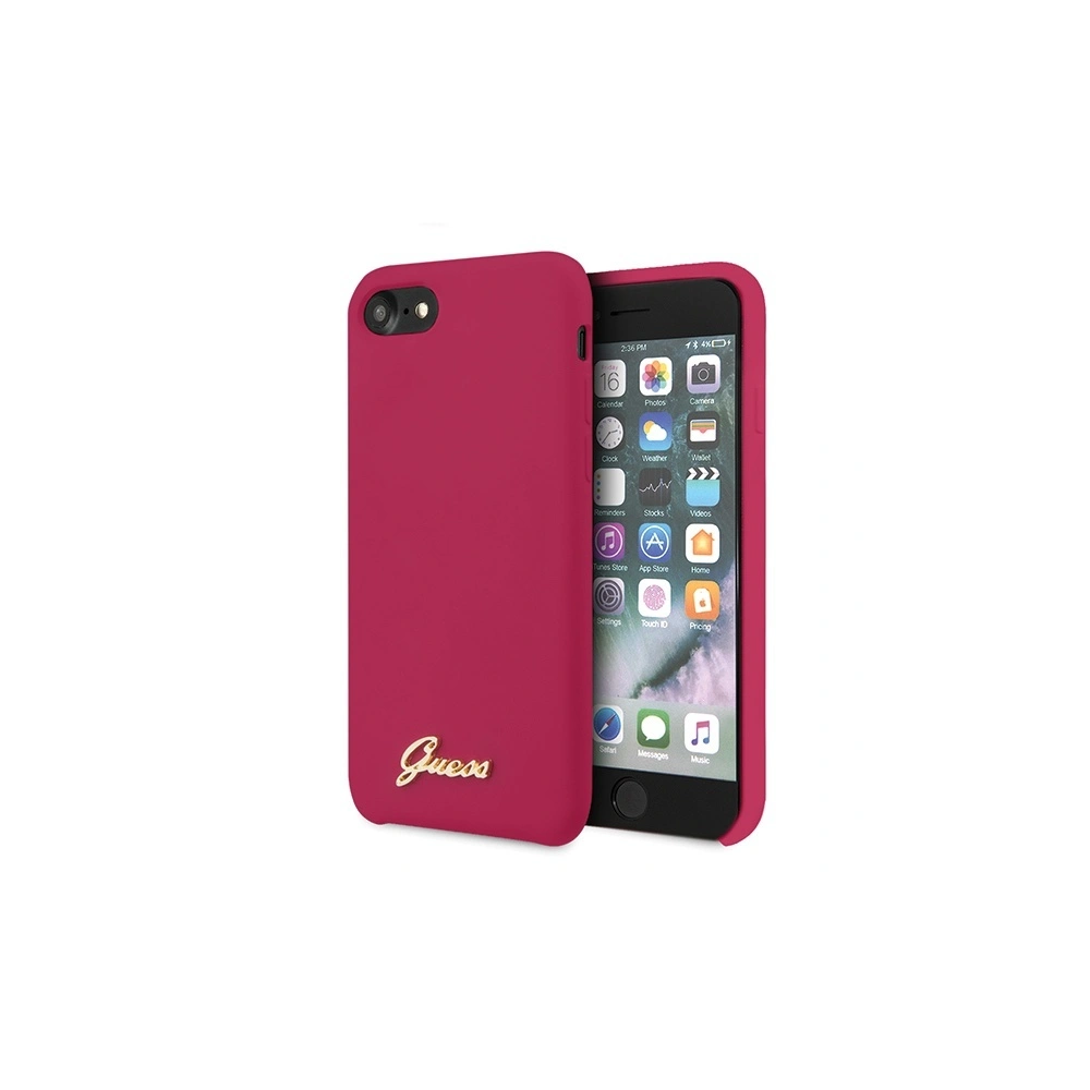 Hurtownia GSM - Etui Guess GUHCI8LSLMGRE Apple iPhone SE 2022/SE 2020/8/7 rot/burgunder hartes Gehäuse Silikon Vintage Gold Logo - GUE542BRG - {ean13} - Hurt